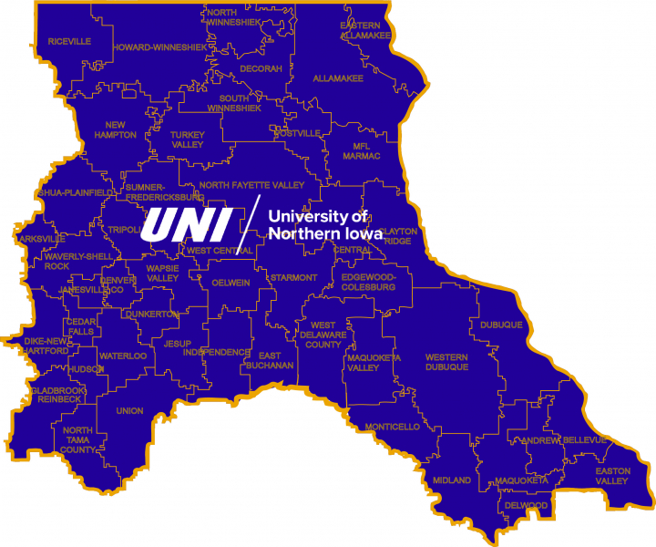 Northeast Iowa Region Map